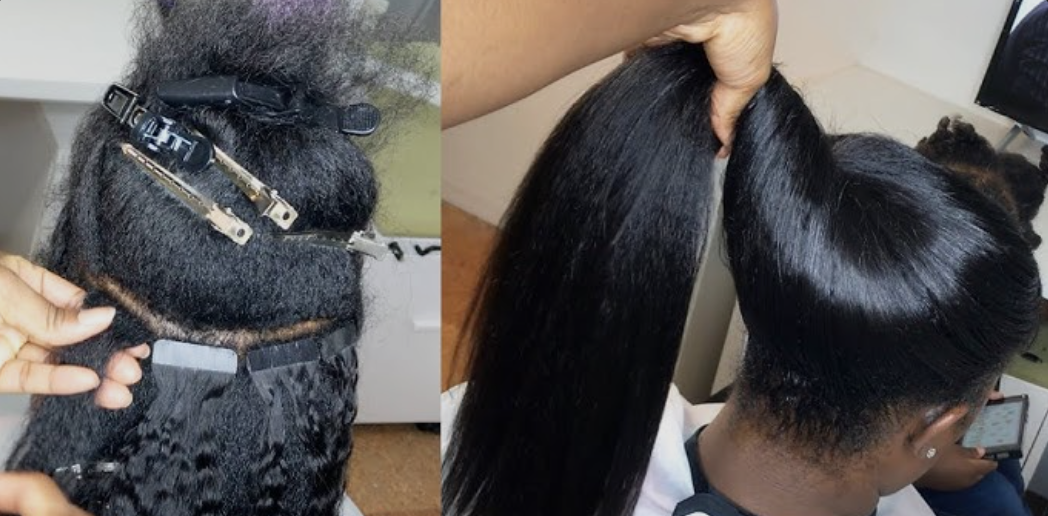 Beautiful black hair with premium extensions at ShineTress Hair Extensions NYC
